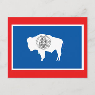 Postal Bandera del estado de Wyoming