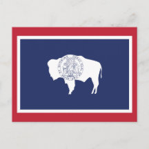 Bandera del Estado de Wyoming Bisonte Borde Rojo