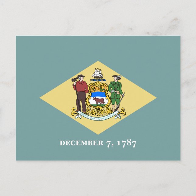 Postal Bandera del estado Delaware (Anverso)