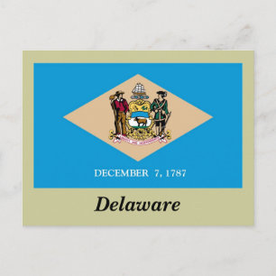 Postal Bandera del estado Delaware