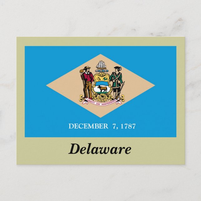 Postal Bandera del estado Delaware (Anverso)