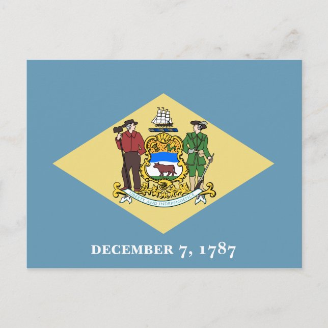 Postal Bandera del estado Delaware (Anverso)
