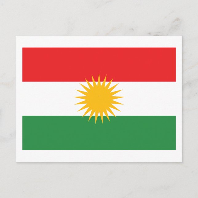 Postal Bandera del Kurdistan (Anverso)