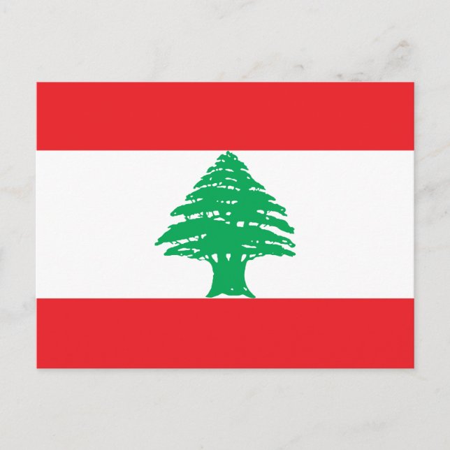 Postal Bandera del Líbano (Anverso)
