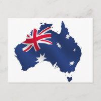 Bandera del mapa de Australia