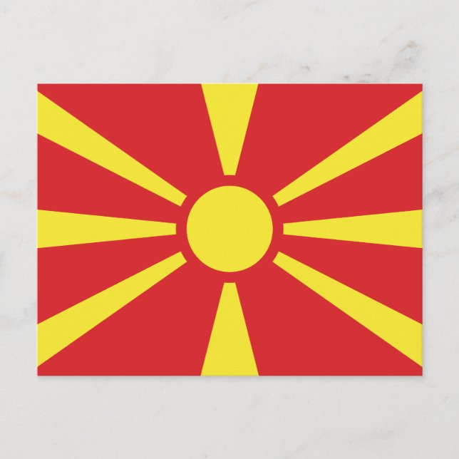 Postal Bandera del Norte de Macedonia (Anverso)