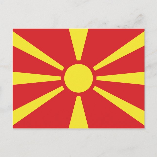 Postal Bandera del Norte de Macedonia (Anverso)
