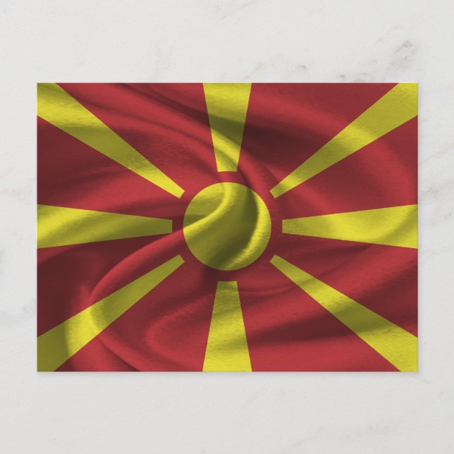 Postal Bandera del Norte de Macedonia (Anverso)