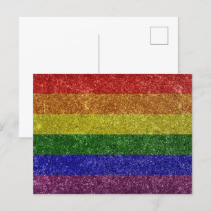 Postal Bandera del orgullo arco iris