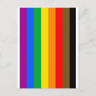Postal Bandera del Orgullo Arcoíris de Filadelfia