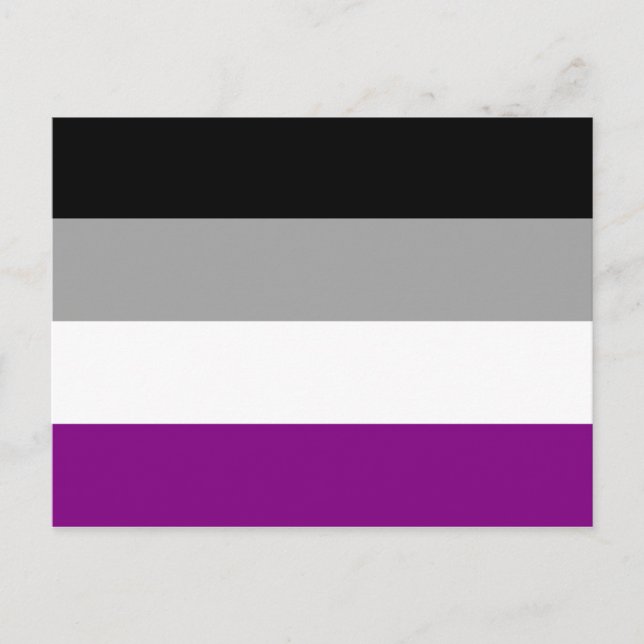 Postal Bandera del Orgullo Asexual (Anverso)