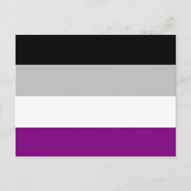 Postal Bandera del Orgullo Asexual (Anverso)