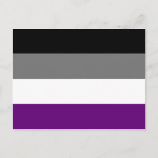 Postal Bandera del Orgullo Asexual {{{ Ace | Demi | Gris 
