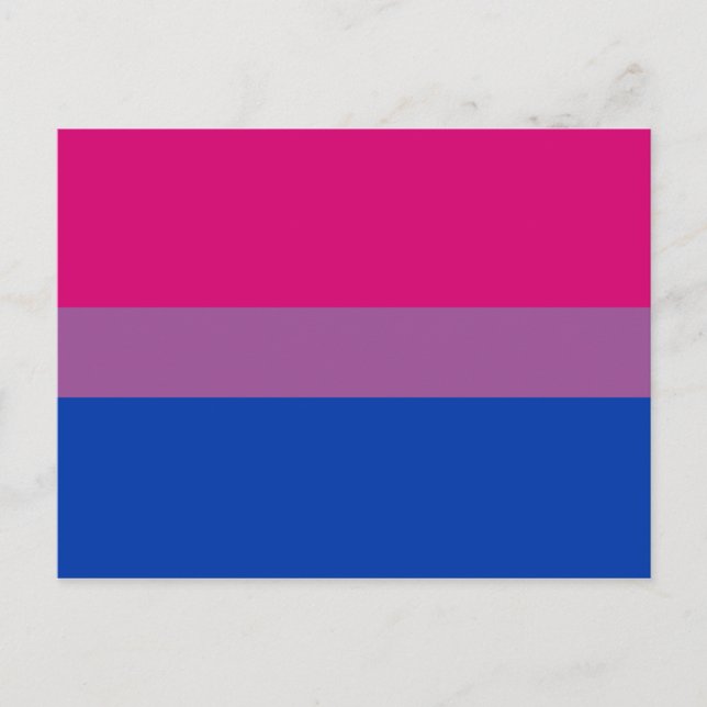 Postal Bandera del Orgullo Bisexual (Anverso)