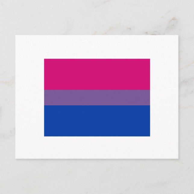 Postal Bandera del Orgullo Bisexual (Anverso)