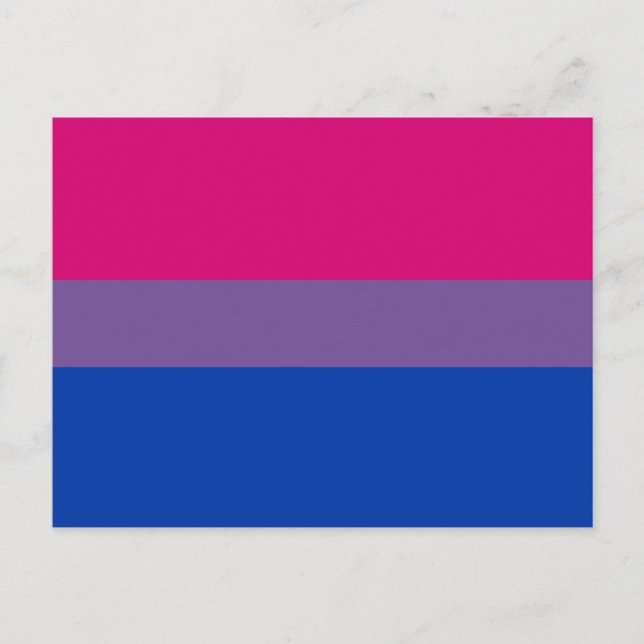 Postal Bandera del Orgullo Bisexual (Anverso)