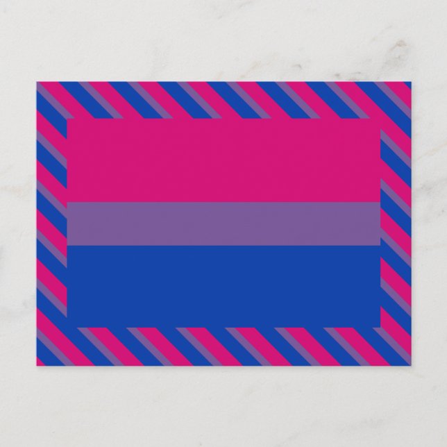 Postal Bandera del Orgullo Bisexual (Anverso)
