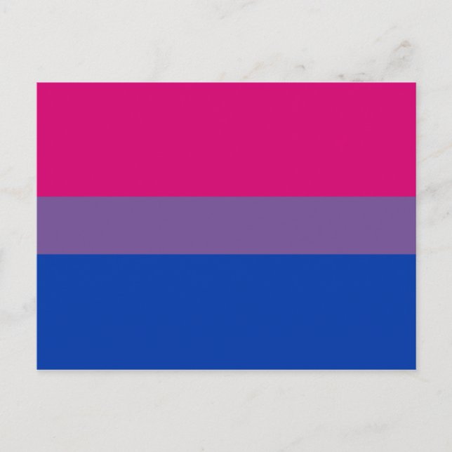 Postal Bandera del Orgullo Bisexual (Anverso)