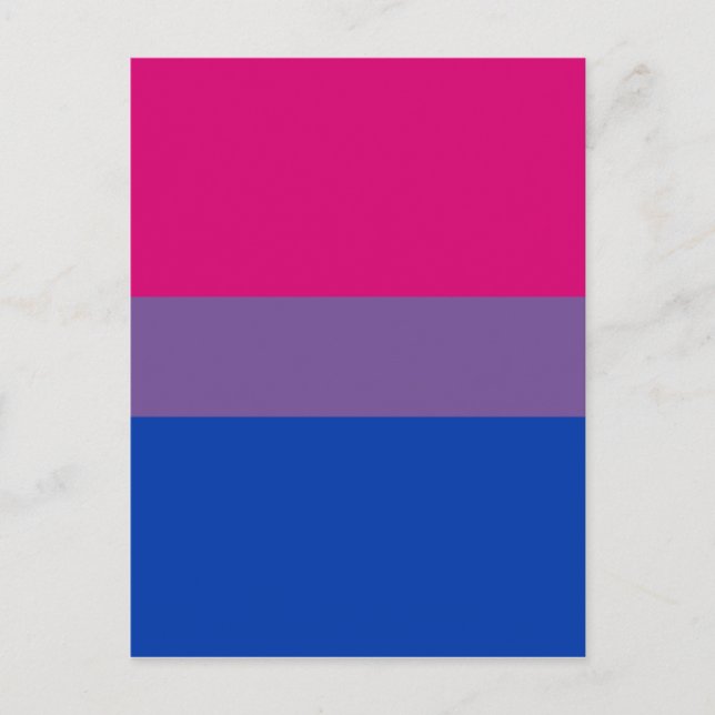 Postal Bandera del Orgullo Bisexual (Anverso)