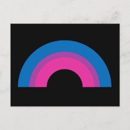 Postal Bandera del Orgullo Bisexual Arcoiris
