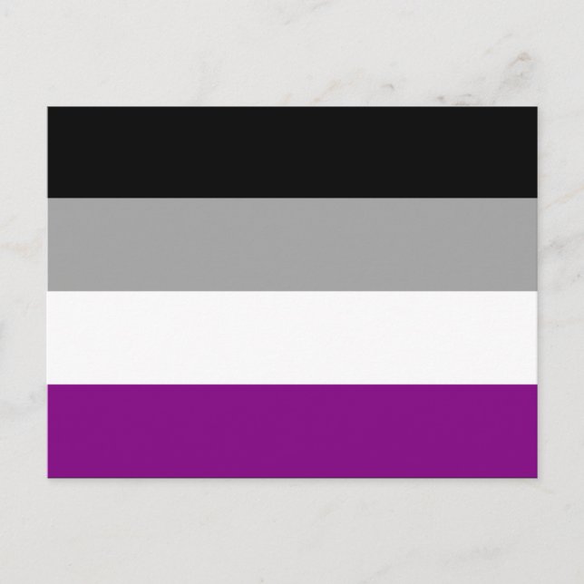 Postal Bandera del orgullo de asexualidad Postcard (Anverso)