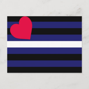 Postal Bandera del Orgullo de Cuero Básico