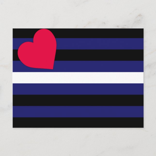 Postal Bandera del Orgullo de Cuero Básico (Anverso)