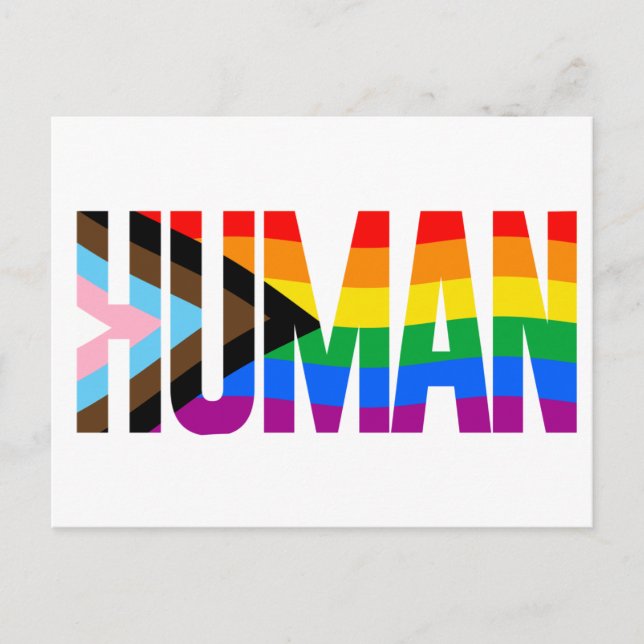 Postal Bandera del Orgullo de Inclusión Humana (Anverso)
