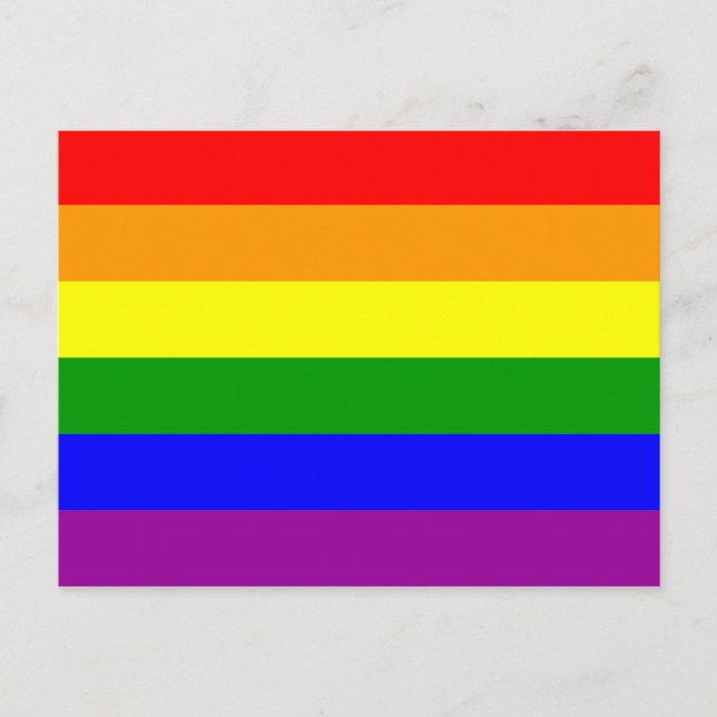 Postal Bandera del orgullo gay (Anverso)