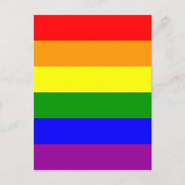 Postal Bandera del Orgullo Gay (Anverso)