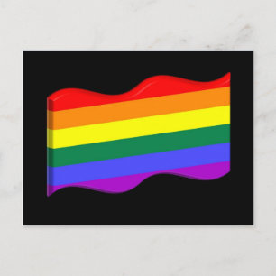 Postal Bandera del Orgullo Gay 3D