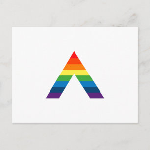 Postal Bandera del orgullo gay arcoiris de ALLY LGBT