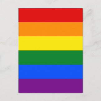 Postal Bandera del orgullo gay arcoiris LGBT