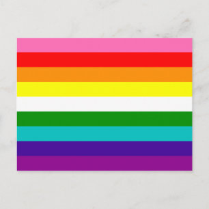 Postal Bandera del Orgullo Gay con 9 franjas