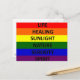 Postal Bandera del Orgullo Gay con Significados (Anverso/Reverso In Situ)