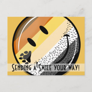 Postal Bandera del Orgullo Gay Feliz con Cabecera Gracios