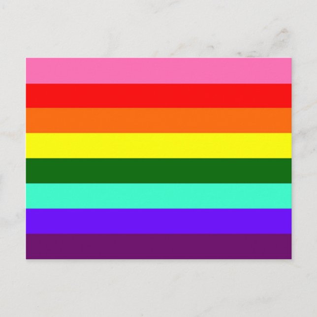 Postal Bandera del Orgullo Gay Original (Anverso)