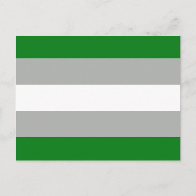 Postal Bandera del Orgullo Grisromántico (Anverso)