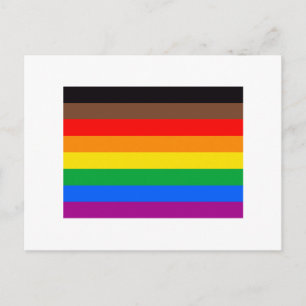 Postal Bandera del Orgullo LGBTQ (8 Franjas)