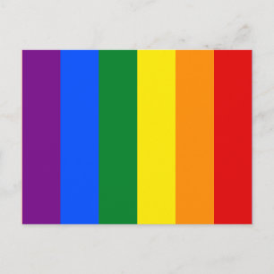 Postal Bandera del Orgullo LGBTQ gay arcoiris trans lesbi