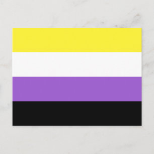 Postal Bandera del Orgullo no binario