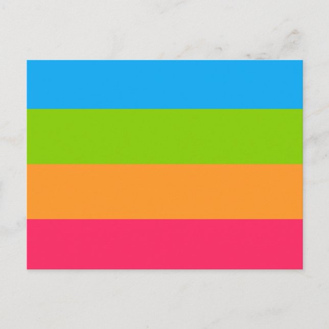 Postal Bandera del Orgullo Panromántico (Anverso)