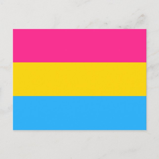Postal Bandera del Orgullo Pansexual (Anverso)
