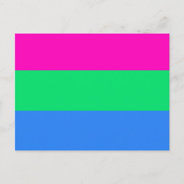 Postal Bandera del orgullo polisexual (Anverso)
