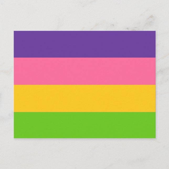 Postal Bandera del Orgullo Sáfico (Anverso)