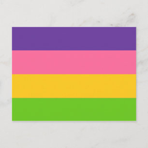 Postal Bandera del Orgullo Sáfico