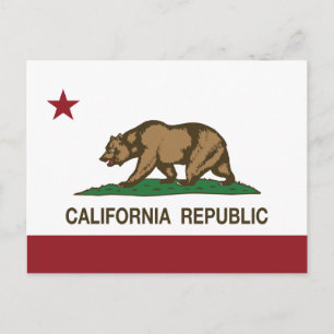 Postal Bandera del oso de la República de California