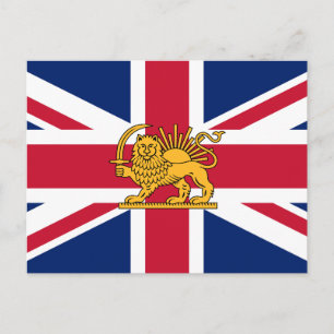 Postal Bandera del patrimonio británico-iraní   León y So