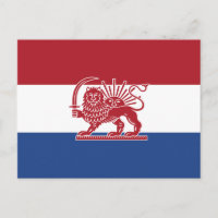 Bandera del patrimonio holandés iraní del león y e