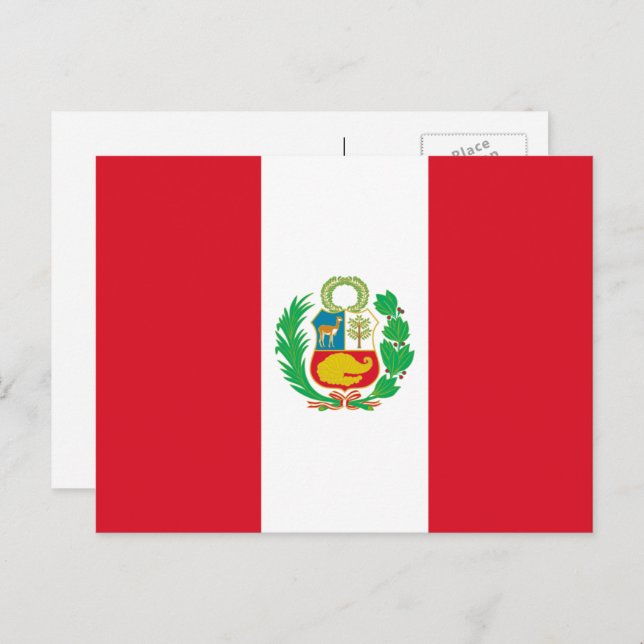 Postal Bandera del Perú (Anverso / Reverso)
